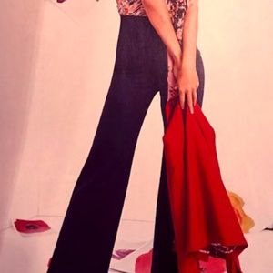 CAbi Navy Chance wide leg pants in XS